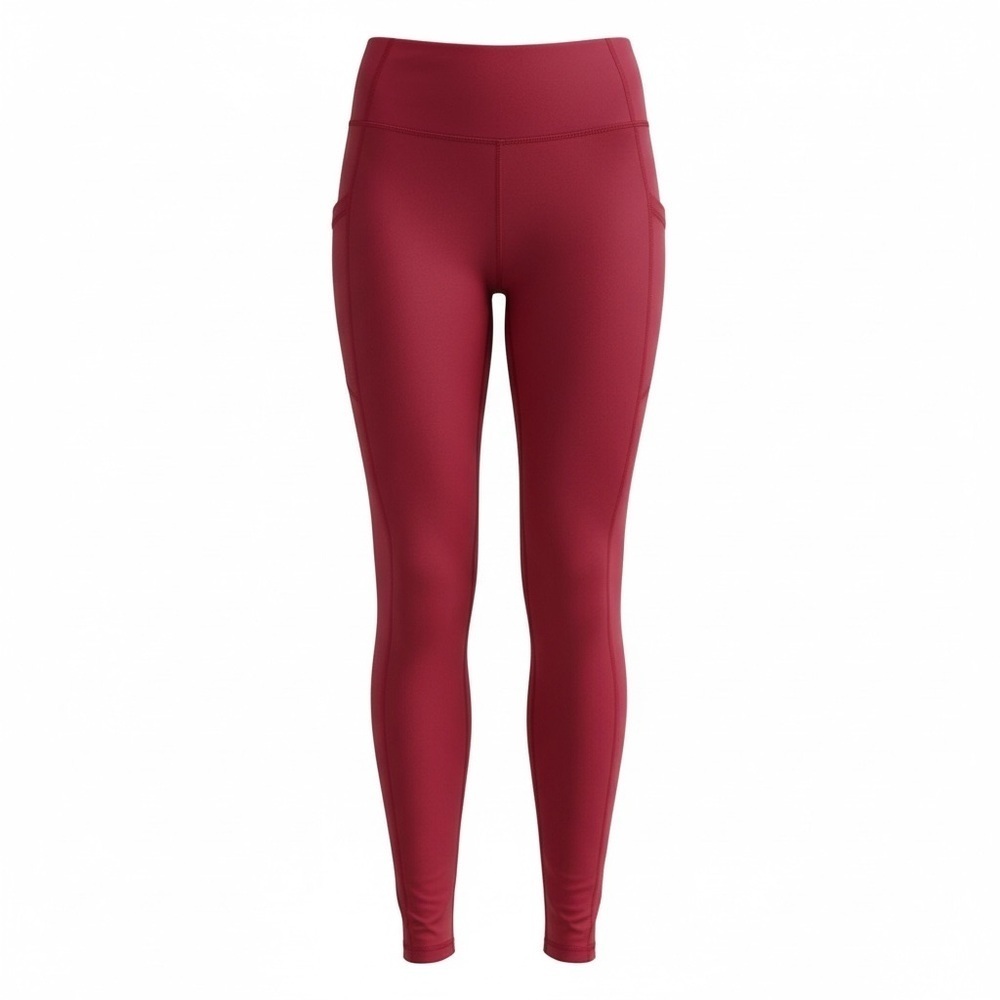 True Feat cropped leggings Deep Red Size Medium - Picture 4 of 8